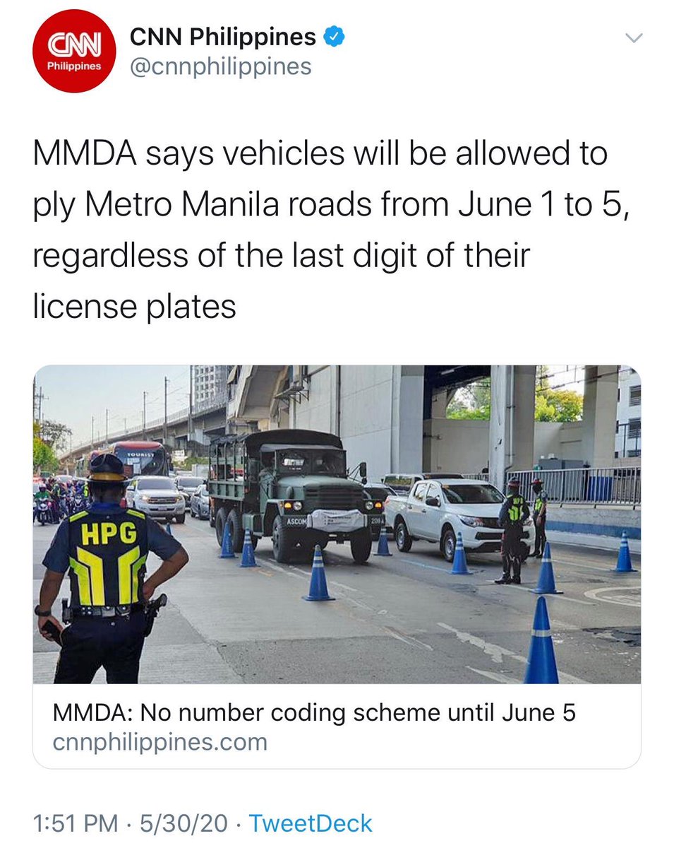 LittleAngel_ME's tweet photo. @nilakino @SouthSnippets Per MMDA none until June 5. I just don’t know if there’s an LGU mandate for LP on number coding. https://t.co/0Go8gdotsx