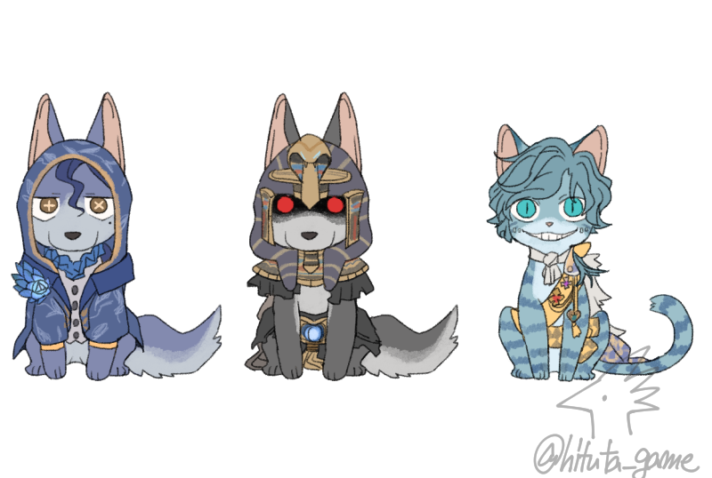 「【ケモ化】派手SSRURなわんことにゃわぶ 」|えんり:やつがしらのイラスト