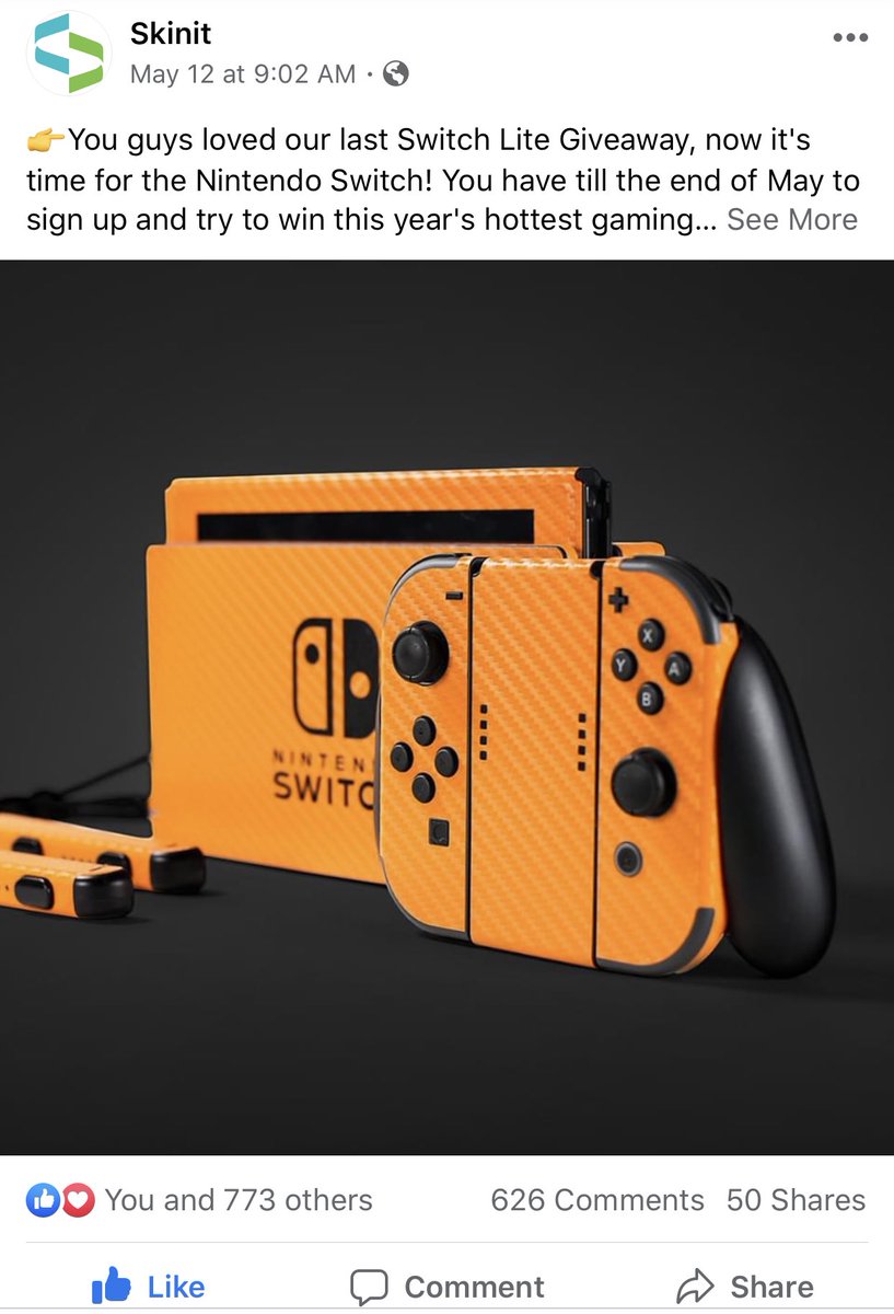 I entered <a href="/skinit/">Skinit</a>'s Nintendo Switch Giveaway for a chance to win a brand new Nintendo Switch! #SkinitMade skinit.com/giveaway