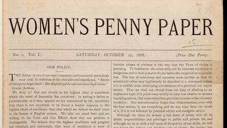 Running from Nov 1888 to Oct 89 the Bible Readings column of the WPP illustrates the role of the feminist press in disseminating these ideas to a wider female public. The editor argued that the Bible supports women’s rights by appealing to the teaching & example of Jesus. 3/6