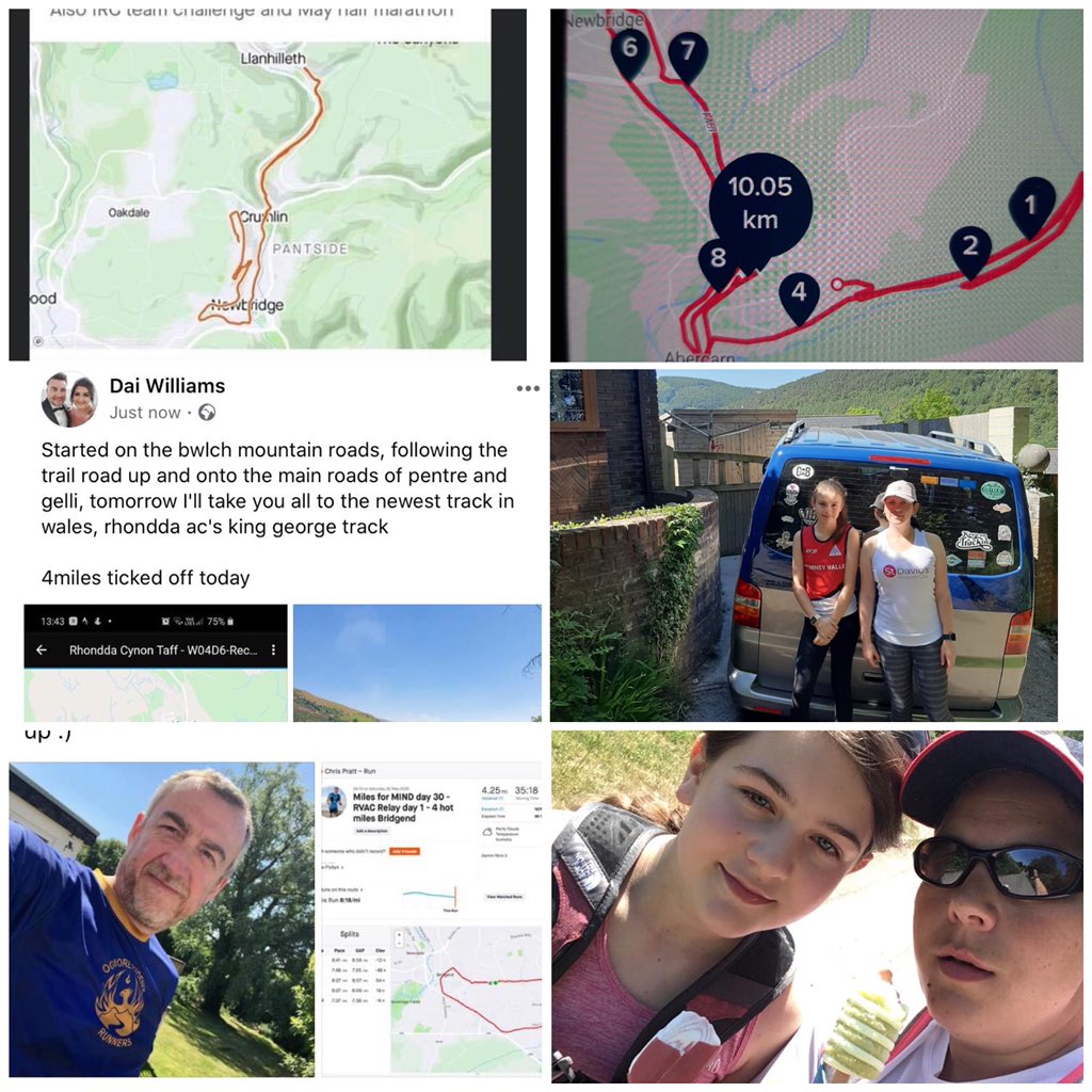 RhymneyValley's tweet photo. Another 26 miles chalked up and we have reached Pontypool home to Pont-y-pwl and District Runners. Your all doing amazing for St David’s Foundation @SDFHC #RobsvirtualRelay https://t.co/lMR0dFHXDV
