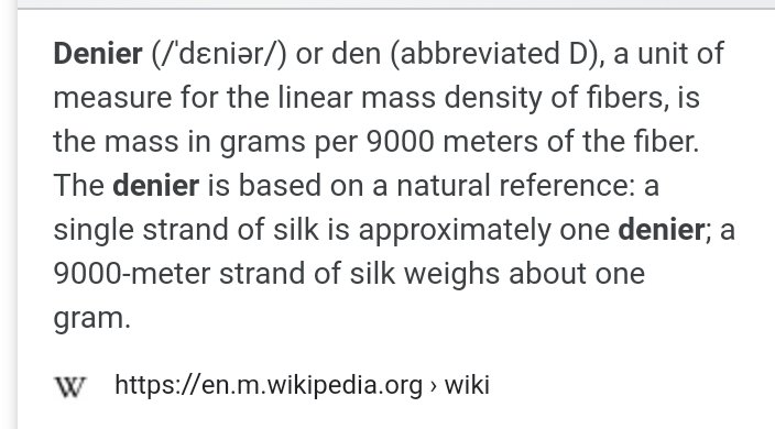 rusty_roch's tweet photo. Does anyone else have a favourite non-mainstream unit of measurement? Mine is the Denier 🌟

Honourable mention and second place goes to the Tog, of duvet fame.

#sciencetwitter #units https://t.co/ZdfWr7edZP