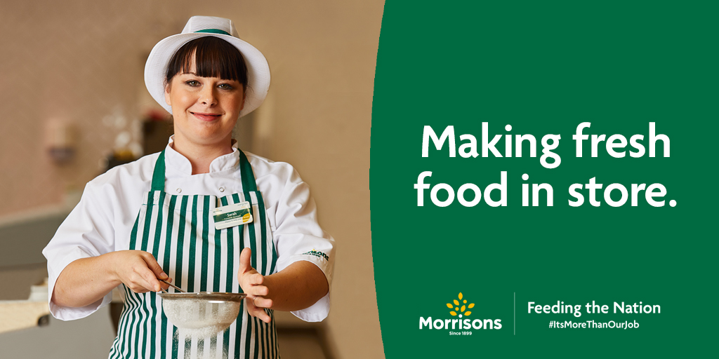 Our colleagues are busy making and preparing fresh food in store every day, for you to enjoy at home. 
#Morrisons #FeedingTheNation #ItsMoreThanOurJob #Foodmakers