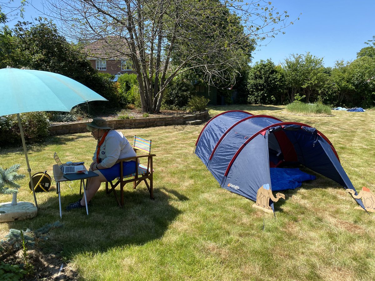 Big Beaver as she’s known in the Chambers household is all setup for @4thFrodScouts virtual camp this weekend! 🏕 #StayAtHome #campathome #newnornal