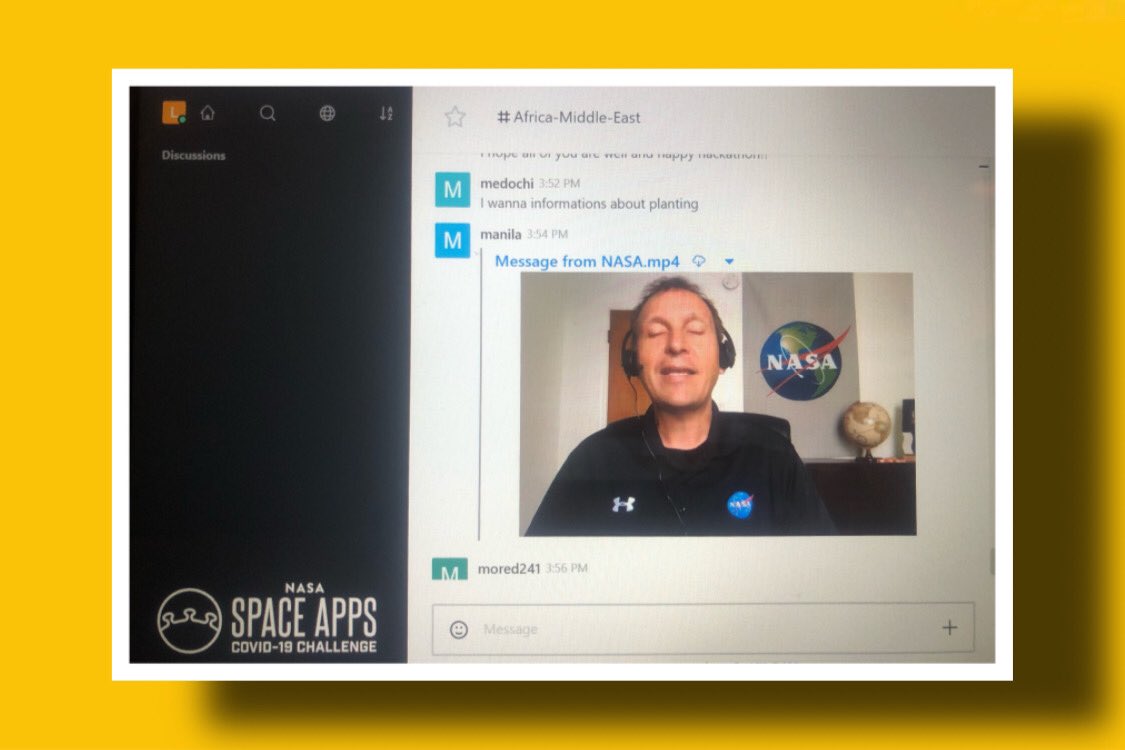 PACE_SpaceApps's tweet photo. 6 Hours and 20 Minutes into the hackathon 🚀💡
and an encouraging message from NASA 

#SpaceApps @SpaceApps https://t.co/kAZiLMfKgK