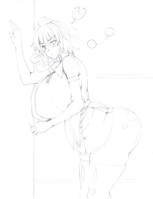 自分のお尻が無防備である自覚のないデカ尻文ちゃん 