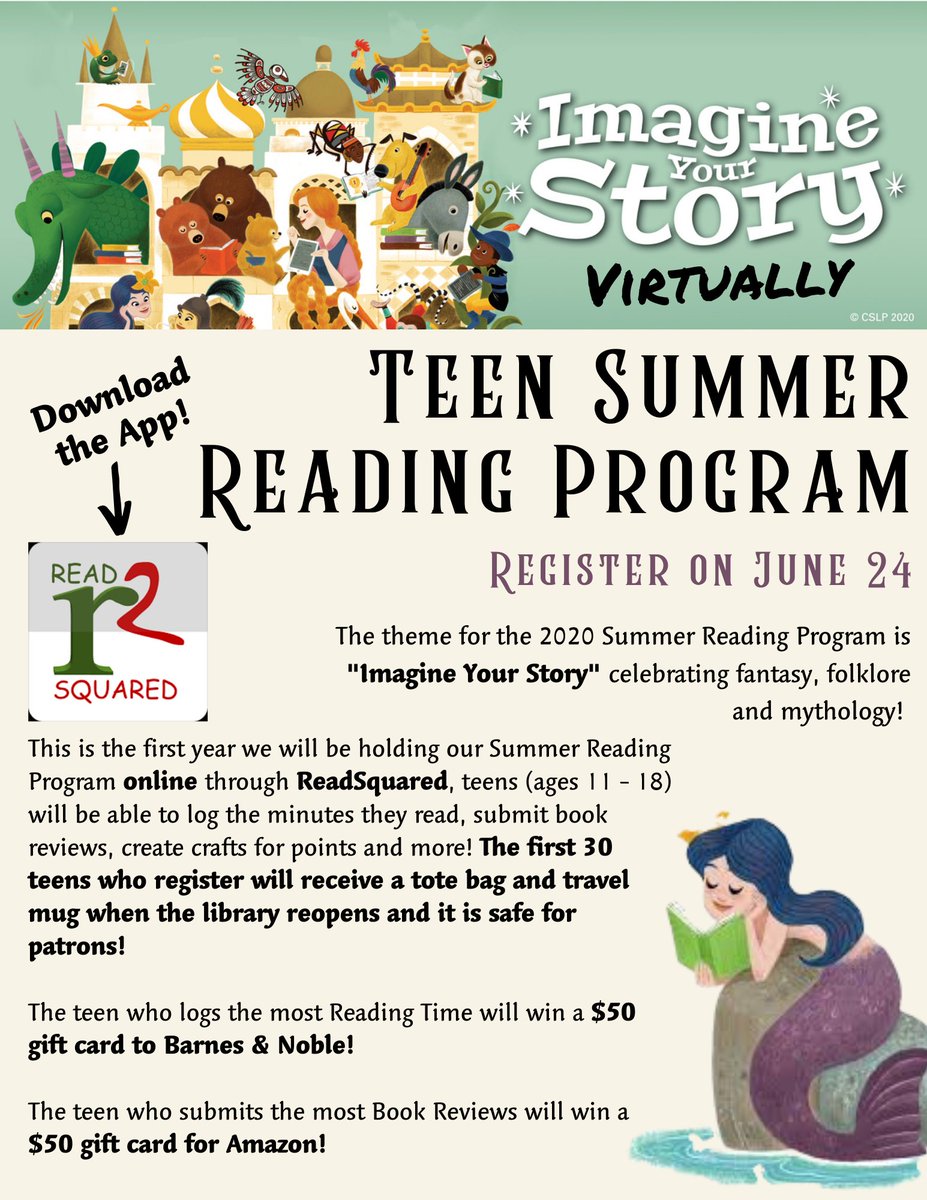 Teacher_LMSCara's tweet photo. Summer Reading Program goes virtual at the Island Trees Public Library! https://t.co/ODln0im9WJ