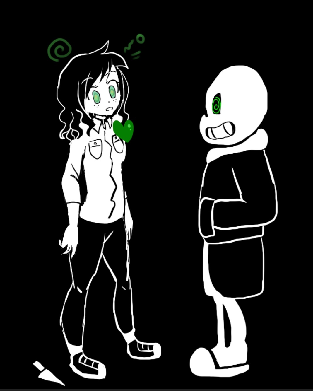 BillCiphersPuppet on X: Some UnderTale drawing with hypnosis kink Frisk  hypnotized au by @Pedrovinm Girl on left side hypnotized by Sans was  @WaterFoxStudios t.covDcwJrejmW  X