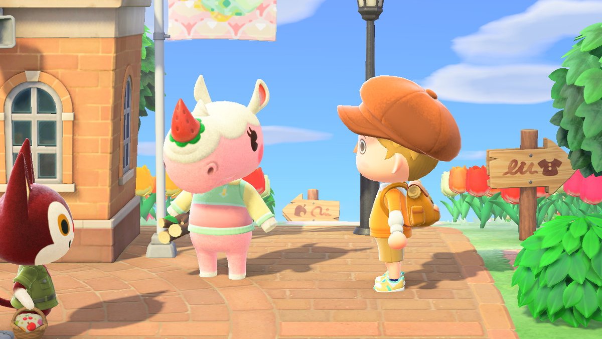 LemonuPach's tweet photo. Haaaaan Patty qui porte mon pull! C'EST BEAUCOUP TROP PARFAIT! 
#AnimalCrossing #ACNH #NintendoSwitch https://t.co/UT1CkDOZG4
