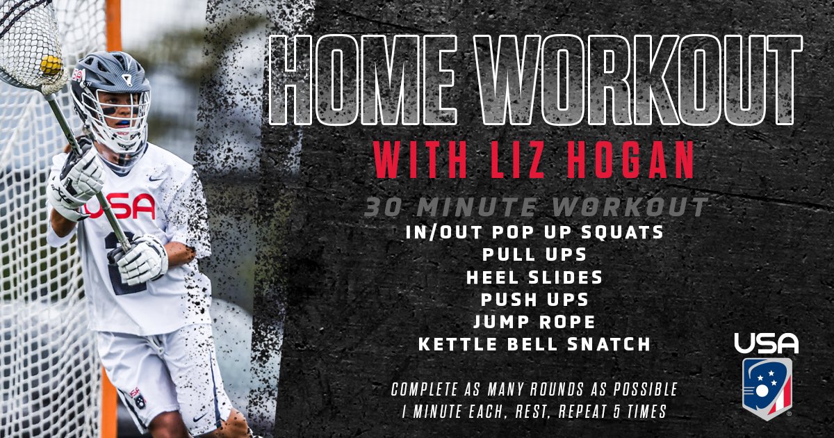 USALWNT's tweet photo. Can you master @Liz_Hogan02's home workout? 💪
6️⃣ activities. 1️⃣ minute each. GO.
#LaxAtHome https://t.co/HK167O3k3f