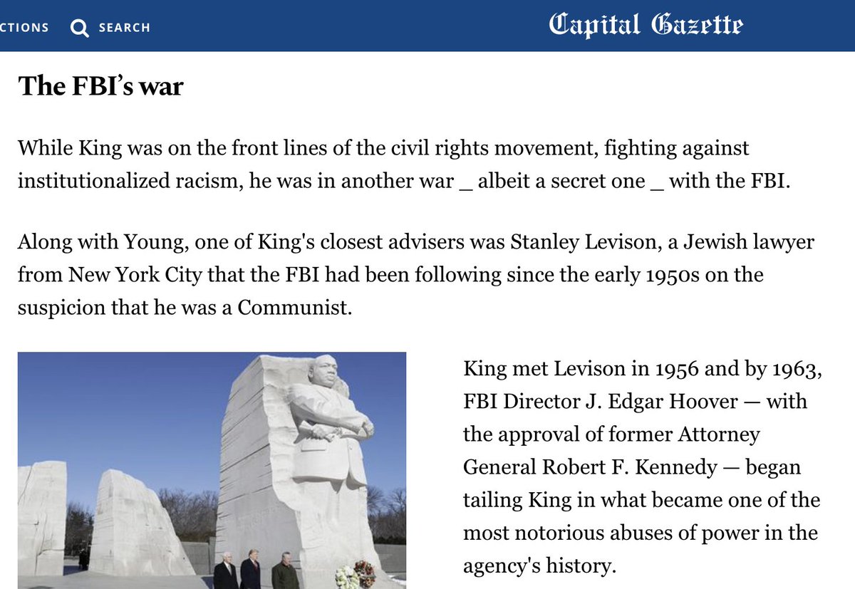 This wasn't just a localized fear/concern, either.It appears that one of the original reasons for Edgar J. Hoover's notoriously evil covert FBI campaign against MLK was King's connection to a Jewish socialist that Hoover already had in his crosshairs.