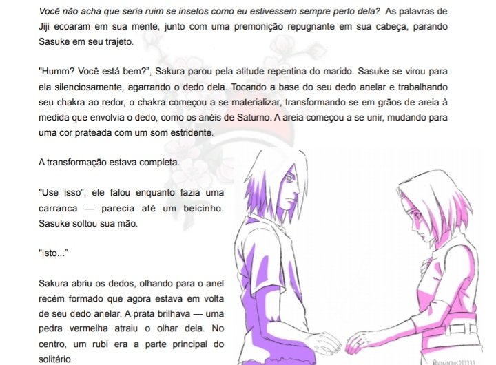 Naruto  Réplica do anel de casamento de Sasuke e Sakura é lançada