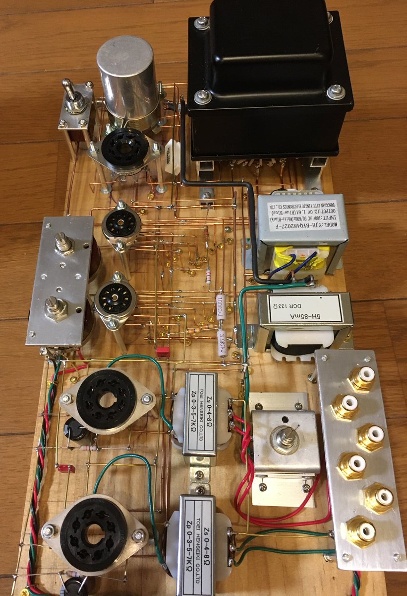 真空管アンプ　 EL34 未組立　空中配線 真空管アンプ EL34 未組立 空中配線