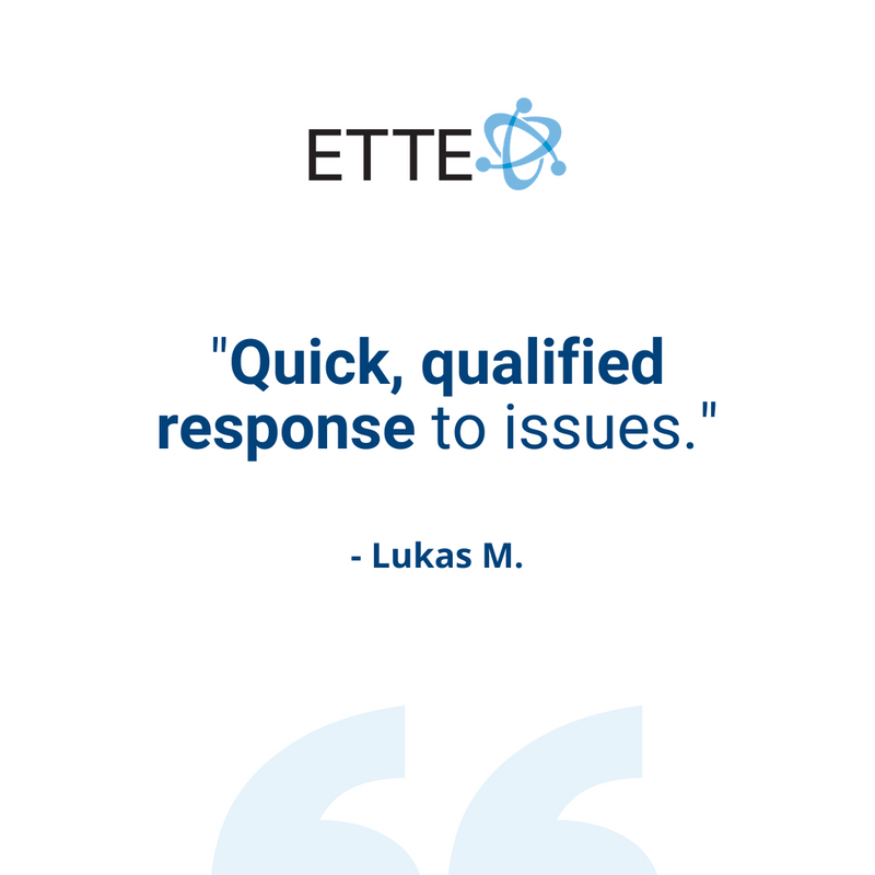 ettebiz's tweet photo. Thank you so much for your kind words, Lukas. We really appreciate you taking the time out to share your experience with us. 😍

We look forward to working with you again!

#ETTE #techbackup #dataencryption https://t.co/Rd6f0xSlNG