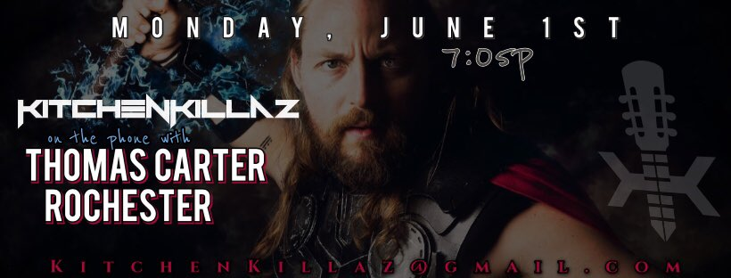 KitchenKillaz's tweet photo. Join us this Monday with the great @TCRochesterACT #LiveAt705 #Orlando #Thor #actor #music #MondayMotivation #Goodtimes #Cosplay https://t.co/neph2hHF08