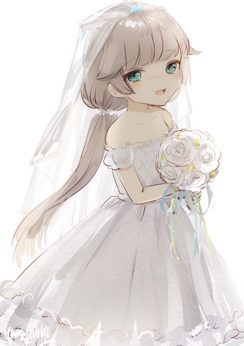 「solo wedding dress」 illustration images(Latest)｜18pages