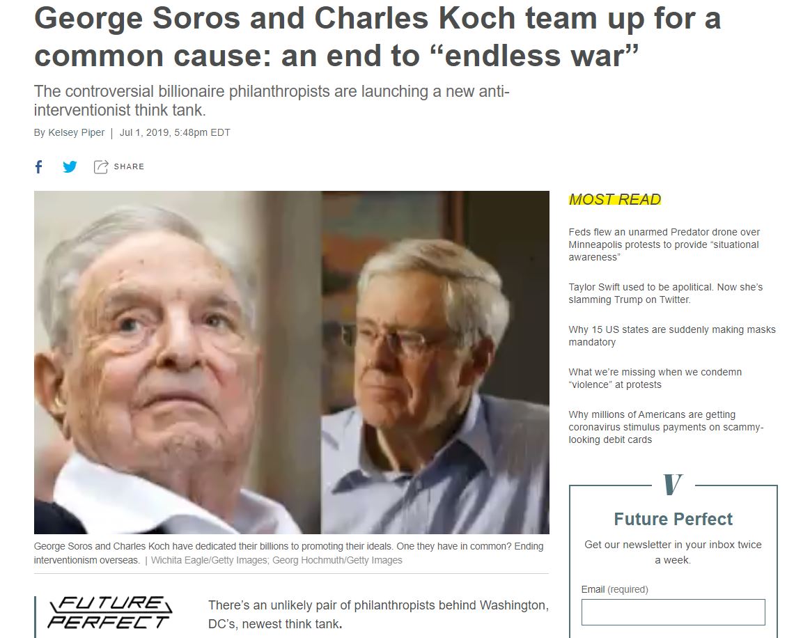 1ng1n33r_'s tweet photo. Some people in my TL from the right are blaming George Soros. Some people from the left are blaming the Koch Brothers.
Let me remind you, it could be both.
#UniteLeftAndRight #AmericaInfiltrated #FalseFlag #JusticeForGeorgeFloyd #MAGA #BlackLivesMatter
https://t.co/Apx714c1oQ https://t.co/B94Ke6HUwi