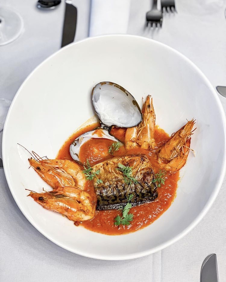 FISHERMAN’S SOUP: Ada Clams/ Prawns/ Fish of the day/ Spicy Tomato Broth. #ghastroexperiece