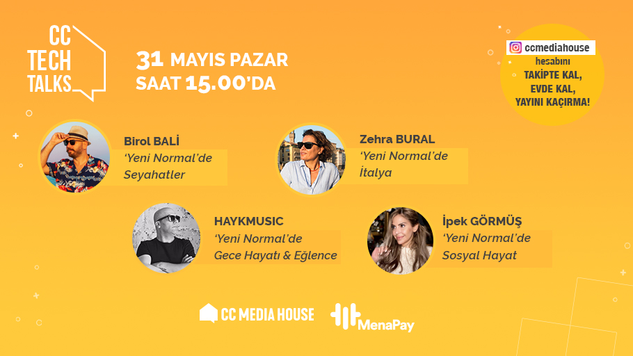 ccmediahouse's tweet photo. CC Tech Talks özel konuklarıyla yarın saat 15:00'da Instagram'da canlı yayında!
Canlı yayını kaçırmamak için bizleri Instagram'dan takip etmeyi unutmayın!
#cctechtalks #ccmediahouse #evdekal #pandemic #YeniNormal https://t.co/zGFNTqjlVM