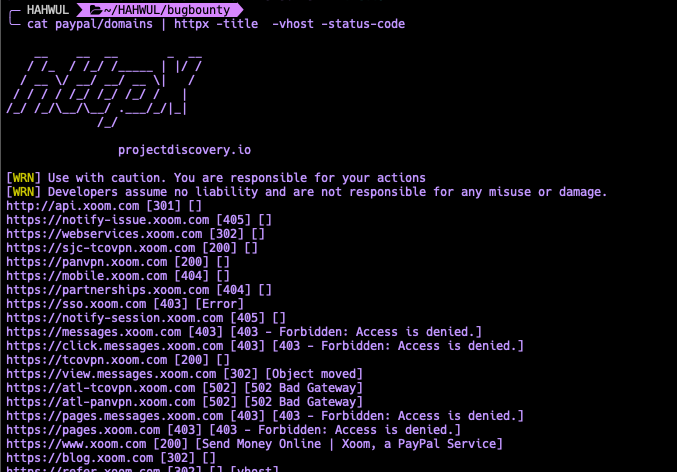hahwul's tweet photo. Oh, I'm sure this could replace a part of my pipeline😉
Thanks to @pdiscoveryio  for making good tools!

https://t.co/RNbTEUCl29

#bugbountytips #httprobe #httpx #golang https://t.co/uCW1x9EMkA