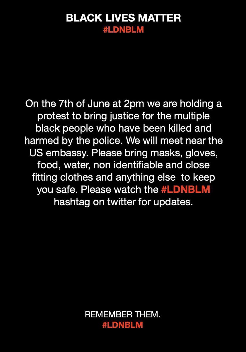 TribeNAthari's tweet photo. here’s some info on protests happening in the UK #LDNBLM https://t.co/uaeXmBbdMb