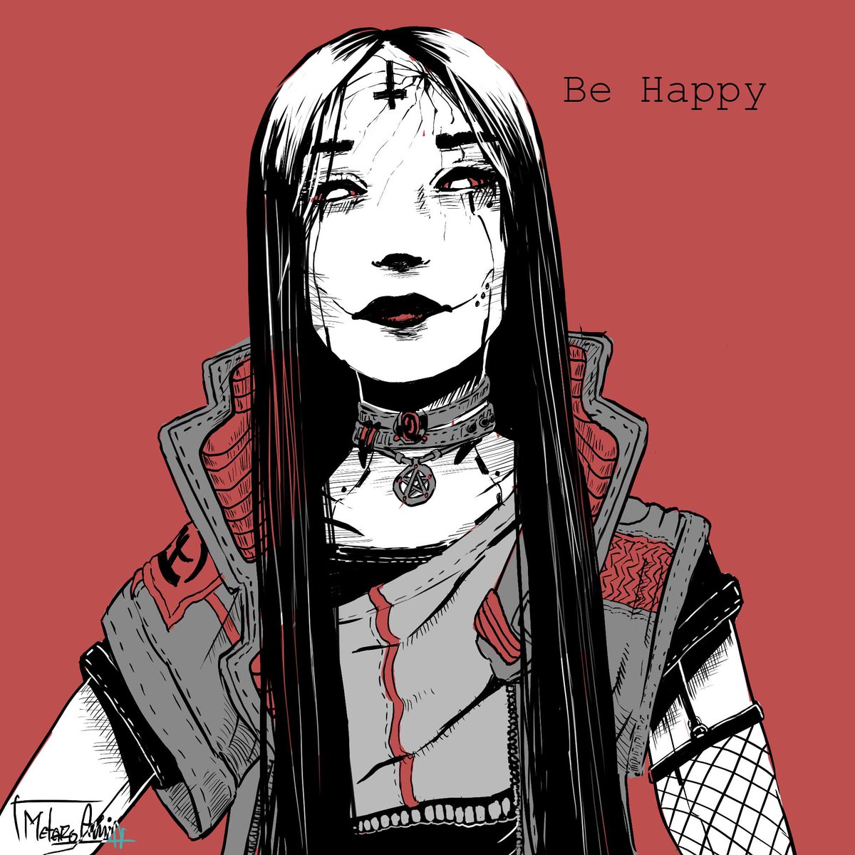 GloomyPuffle's tweet photo. A quick sketch :) #digitalart #character #scifi #cyberpunk #goth #ComicArt https://t.co/jPdOP3kKWo