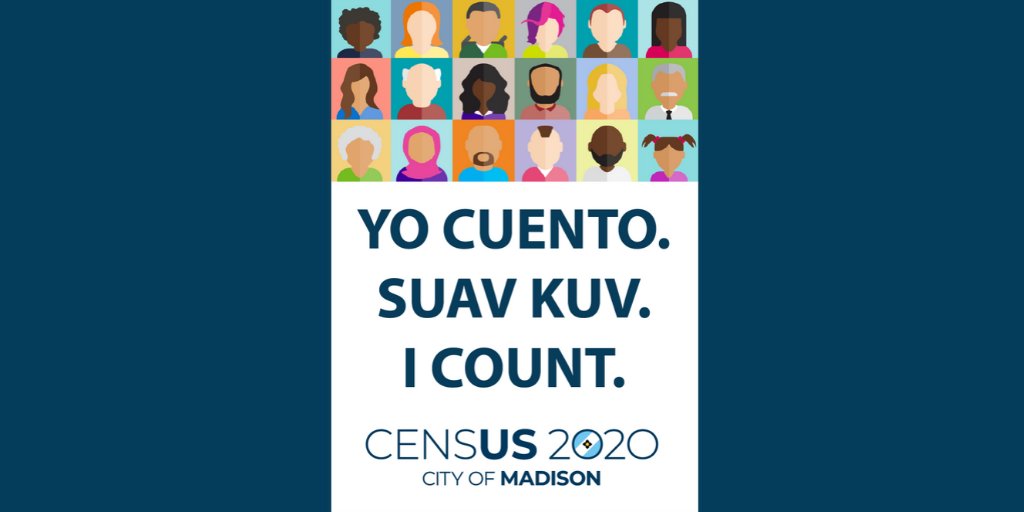 You count! If all Madison residents aren’t counted, resources and political power for our communities will be assigned elsewhere! Complete the #2020Census at my2020census.gov and share this to encourage those in your networks to complete their form now. #MadisonCounts