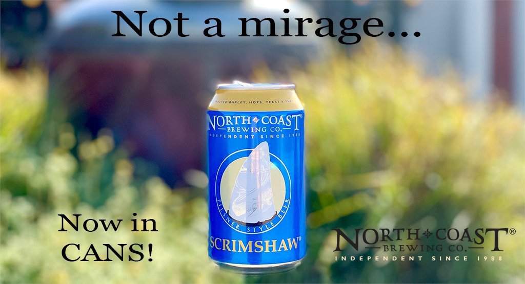 NoCoastBrewCo's tweet photo. Cool off with a Scrimshaw... now available in CANS, as well as bottles. We like providing you with options.
#dontforgetthebeer #scrimshawbeer #coasttocan #scrimshaw #beerme #beertography #ncbcinside #ncbcoutside #packitinpackitout https://t.co/5H62q3aL8p