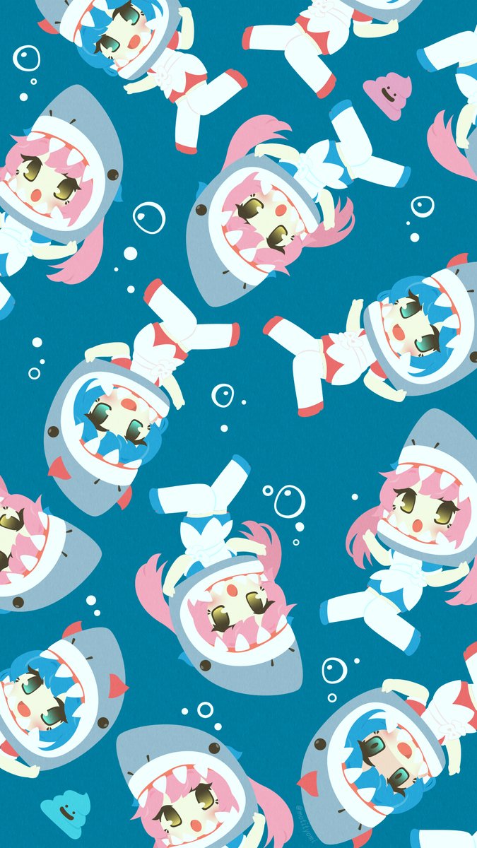 サメの被り物かわいいィイイ おめシス おめシスはいいぞ もちょみ のイラスト