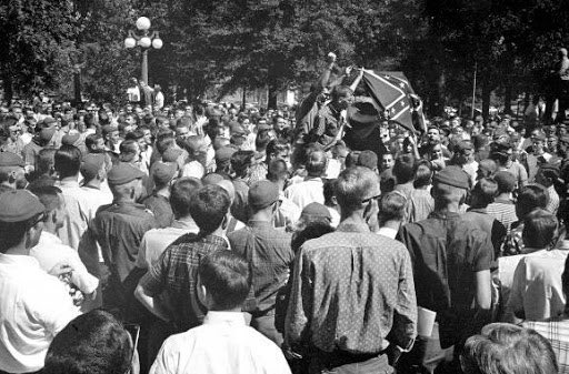 The Desegregation of Ole Miss Riot, 1962 Segregationists rioted after the enrollment of James Meredith, a Black veteran, at the University of Mississippi (Ole Miss). 3 ppl killed.300 injured.1/3 of enforcement personnel injured.