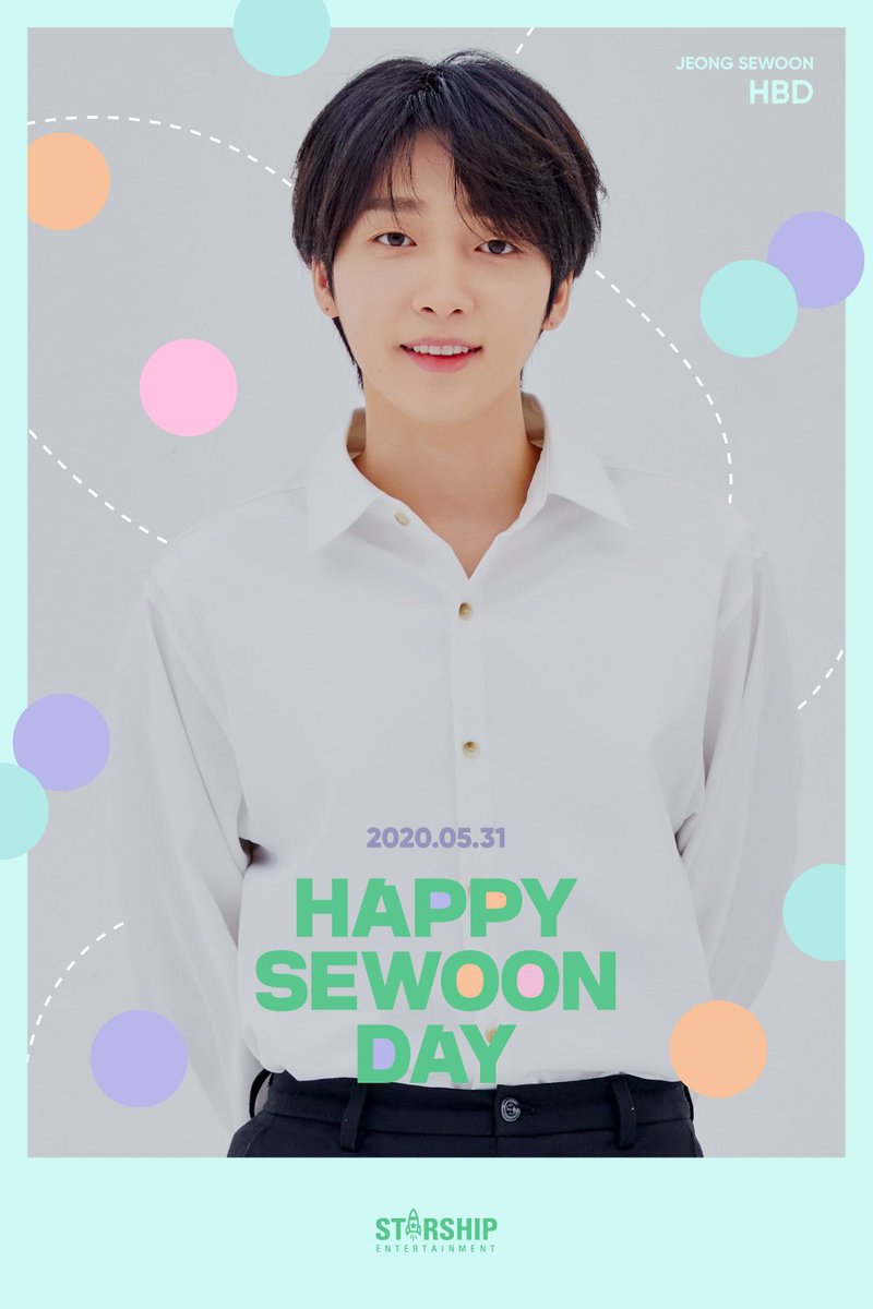 STARSHIPent's tweet photo. [#정세운]
#HAPPYBIRTHDAY 🎉
#JEONGSEWOON 🎂
오늘의 #행운 과 #행복 은 모두 다 정세운 꺼🤗
정세운의 생일을 축하합니다💕
#LUCKYSEWOONDAY #HAPPYSEWOONDAY 🍀 https://t.co/uShdSHMbn0