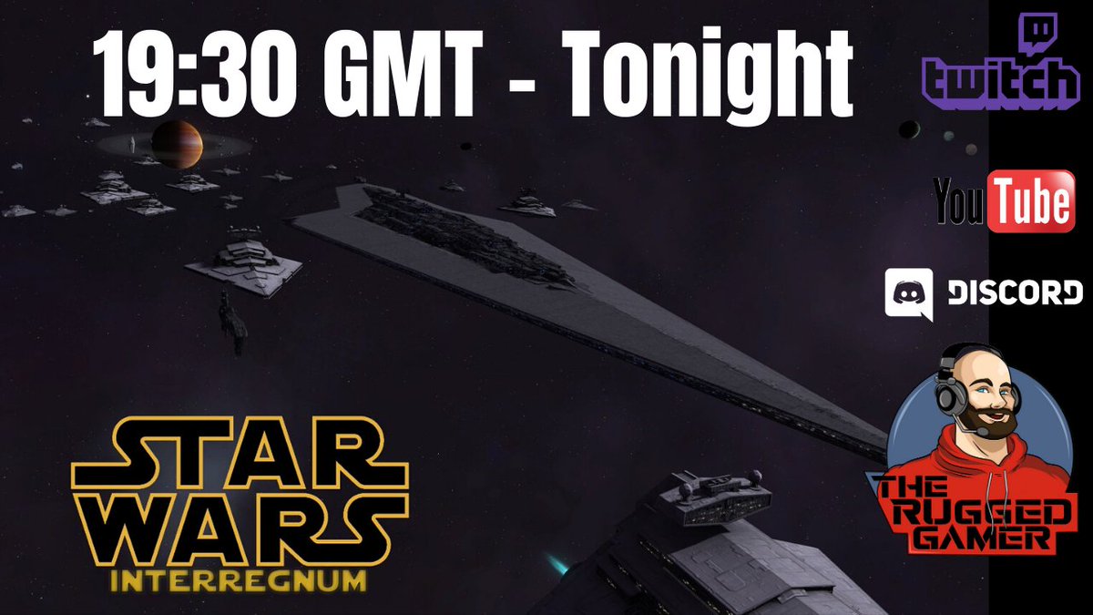 TheRuggedGamer's tweet photo. Tonight! - 19:30 GMT - Free For All - Sins of a Solar Empire - STAR WARS MOD - Tonight we face off against the Galactic Empire and the Rebel Scum as the Warlords! - Join me as I go face to face with two others in a classic FFA star wars battle! - https://t.co/QToLOlCl5n https://t.co/HCVxOQU4K2