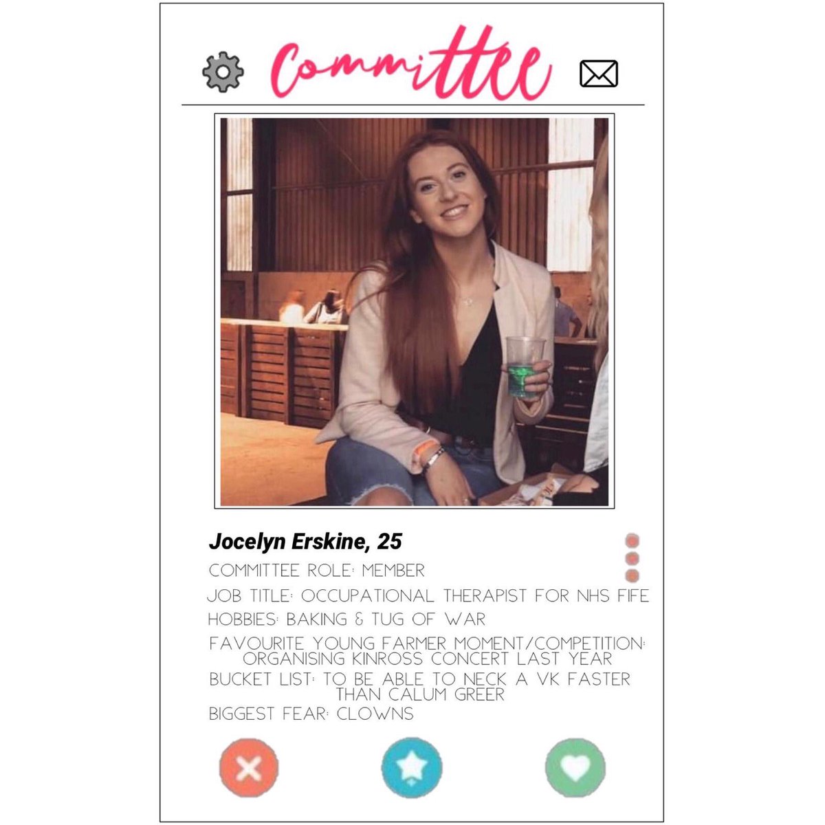 Next we meet the next of our committee members, Jocelyn Erskine 😃