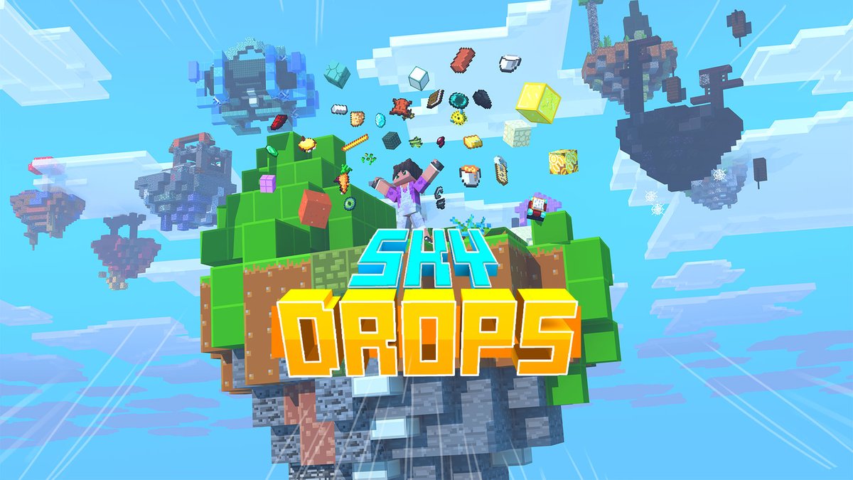 VolcanoSMC's tweet photo. Imagine if every item you'll need to survive in a skyblock world dropped from the sky. That's exactly the deal in Skydrops! Collect dropping items and survive this stunning skyblock world!

+ 9 islands with unique loot tables for every island!
+ 5 cute HD skins!

Available now! https://t.co/UpaPhKT1Mw