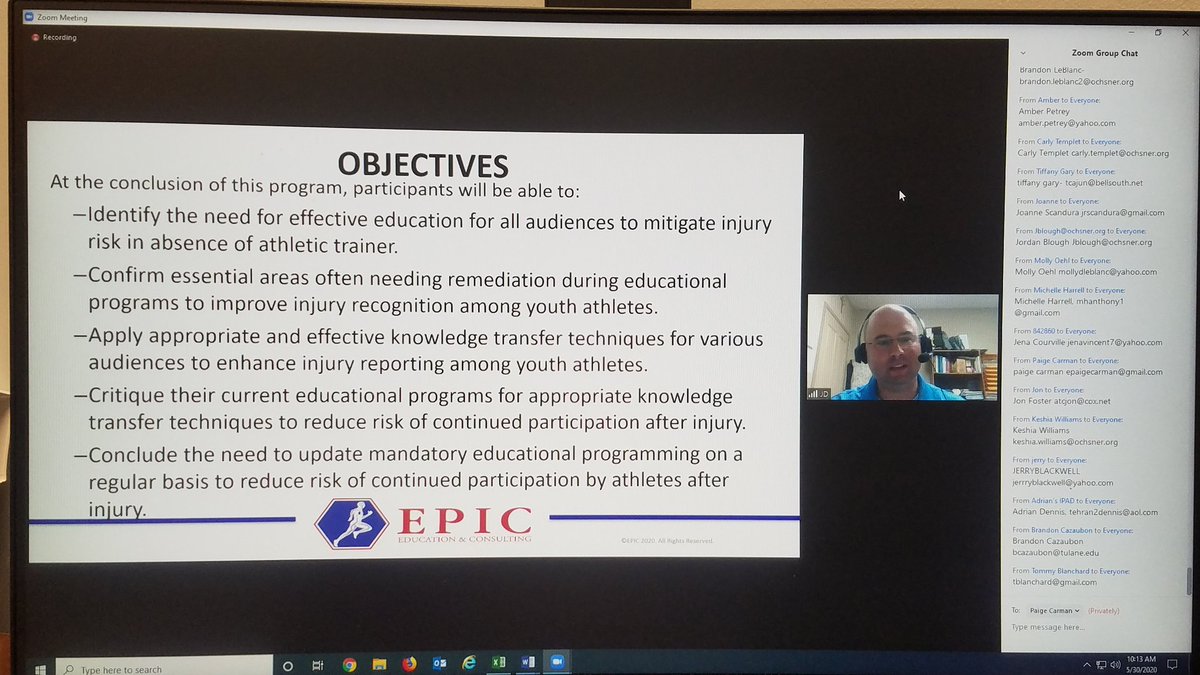 THPrOdIgY2's tweet image. @LATAincD9 welcomes @EPIC_Education1 ,@jdboo_atc . Effective Techniques to enhance Athletes Safety: Is your message getting through?