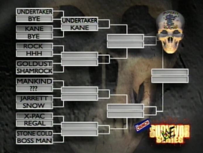 The title would be vacated in September after both Kane and Undertaker pinned Austin in a triple threat match.A 14-man tournament was held to crown a new champion at Survivor Series. This was won by the Rock with the help of Mr. McMahon. #WWE  #AlternateHistory  #AlsoReality