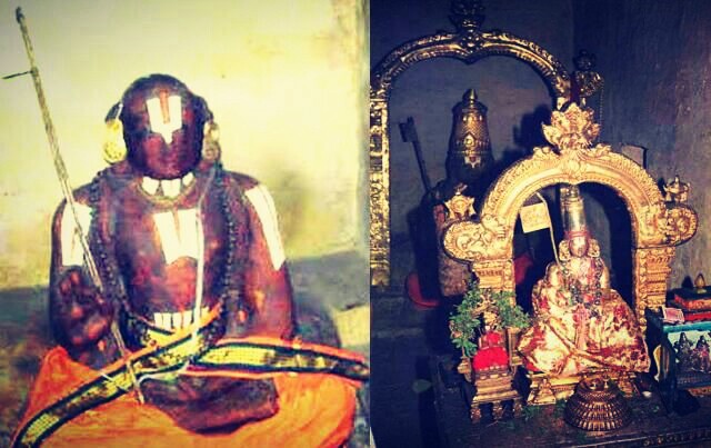 Ramanujacharya was a great saint, an indian theologian and philosopher

Original body of sri ramanujacharya preserved inside sri ranganathaswamy temple in srirangam since 1137 CE with sandalwood paste and saffron without any chemical used to maintain his body