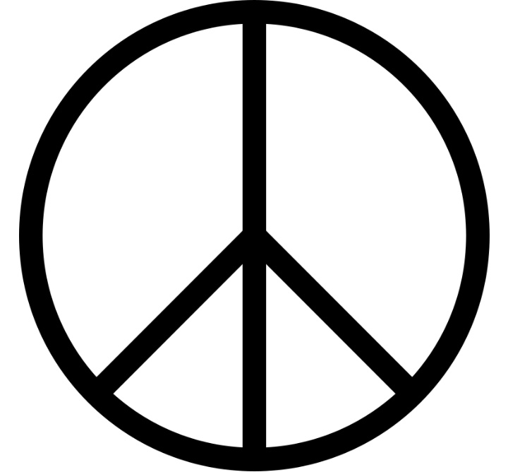 peaceminusone. nah dari kata peace dulu deh. kalian tau simbol peace? dibawah ini adl simbol peace gaes. perhatikan ya ada dua garis, di kanan dan kiri.