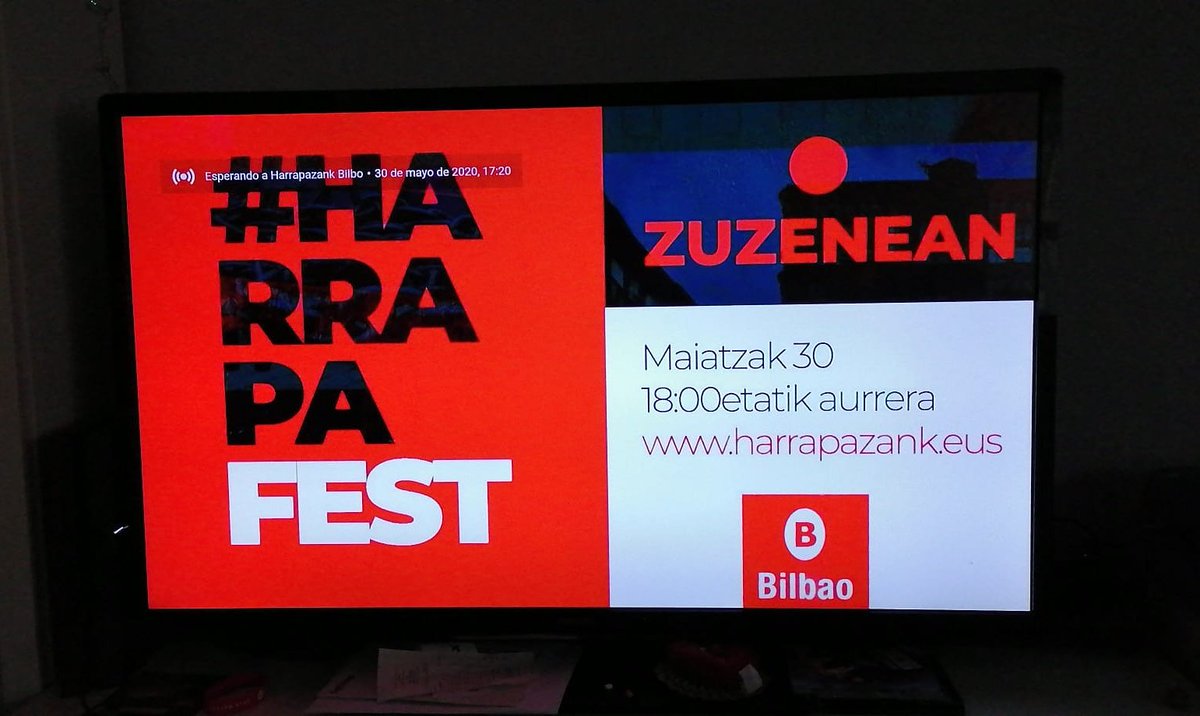 Laster hasiko da #HarrapaFest
Webgunean zein Youtuben ikusgai 18:00tatik aurrera!
#harrapazankisindahouse