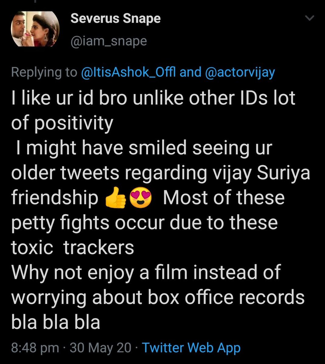 Thank You "GENUINE SURIYA FANS" For Your Hearty Words  #Master  @ActorVijay(25/n)