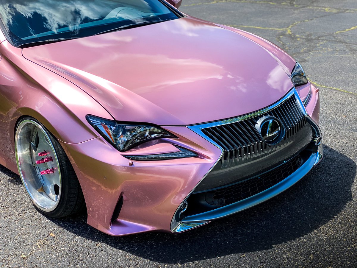 KyruSPE's tweet photo. Lexus RC350 wrapped in rose gold. Hype me up https://t.co/guDf8LA66A