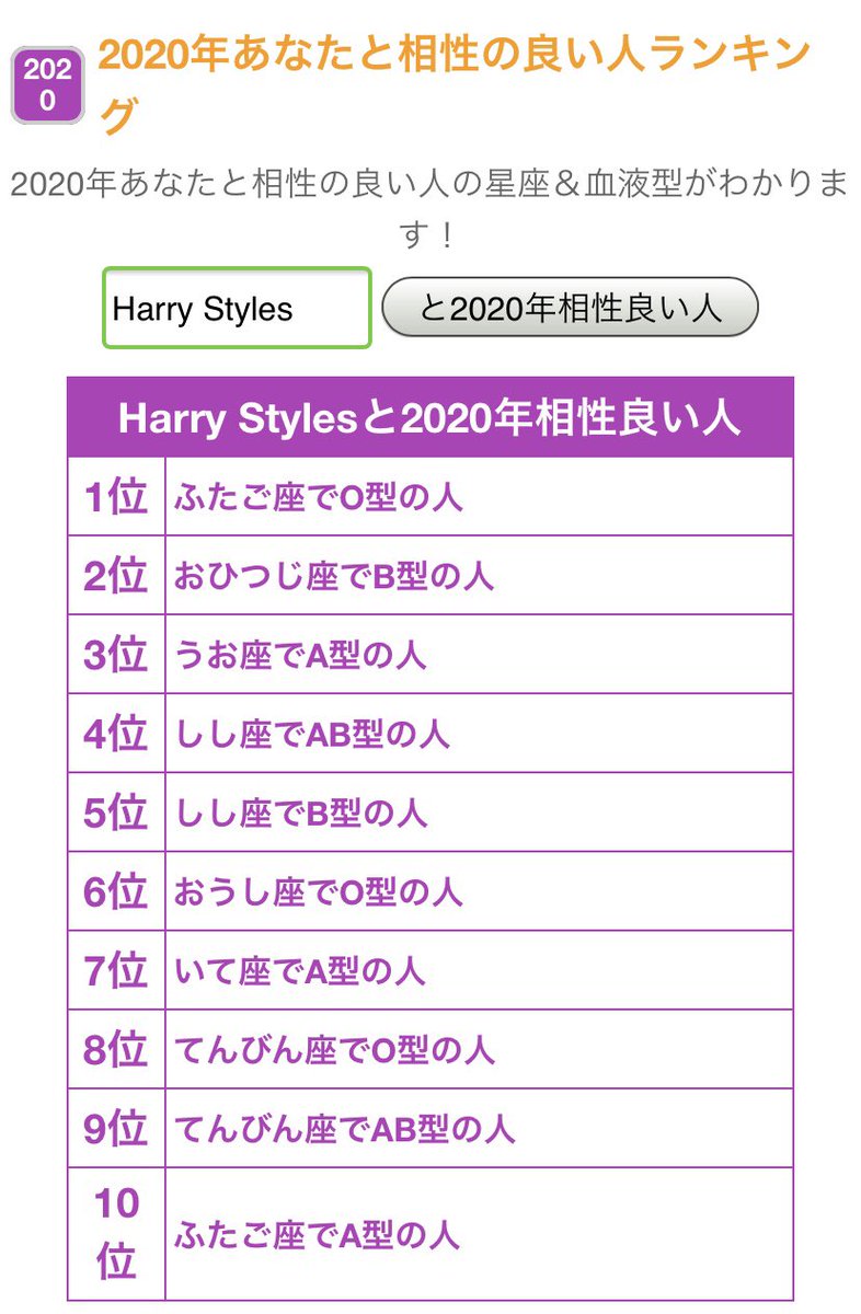 Sara 今年相性1位なんだが 1年大切に Harrystyles Sara 今年相性1位なんだが 1年大切に Harrystyles