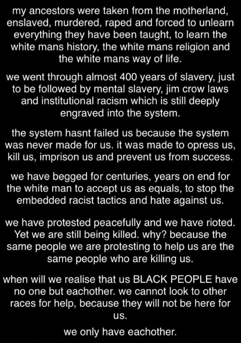 lnizzy3's tweet photo. “The system hasn’t failed us because the system was never made for us” https://t.co/l430yYE34M