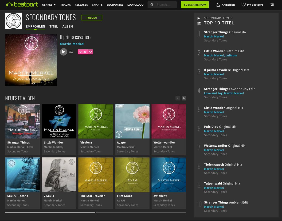 MartinMerkelofi's tweet photo. melodic techno @beatport #SecondaryTones #MartinMerkel have a nice weekend 😉 https://t.co/DvVAhRBJJq