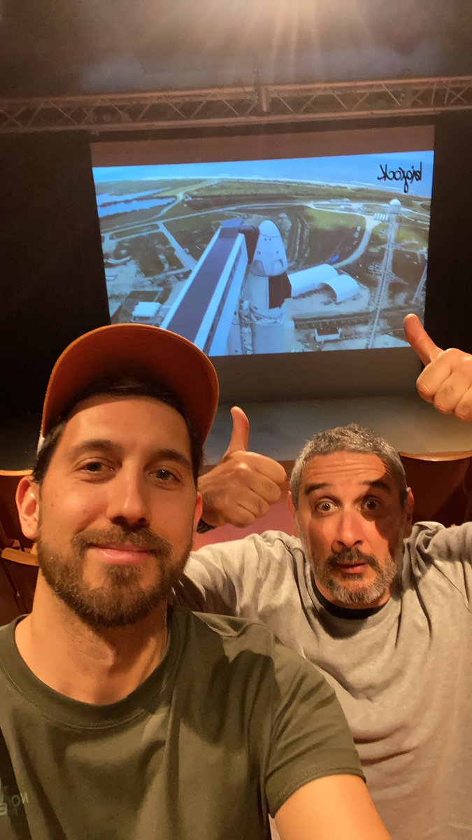 BigRockSchool's tweet photo. Watching the story happen from our school’s cinema! Good luck from Italy! #LaunchAmerica #spacex #nasa @SpaceX @NASA https://t.co/J3qq6aOSOF