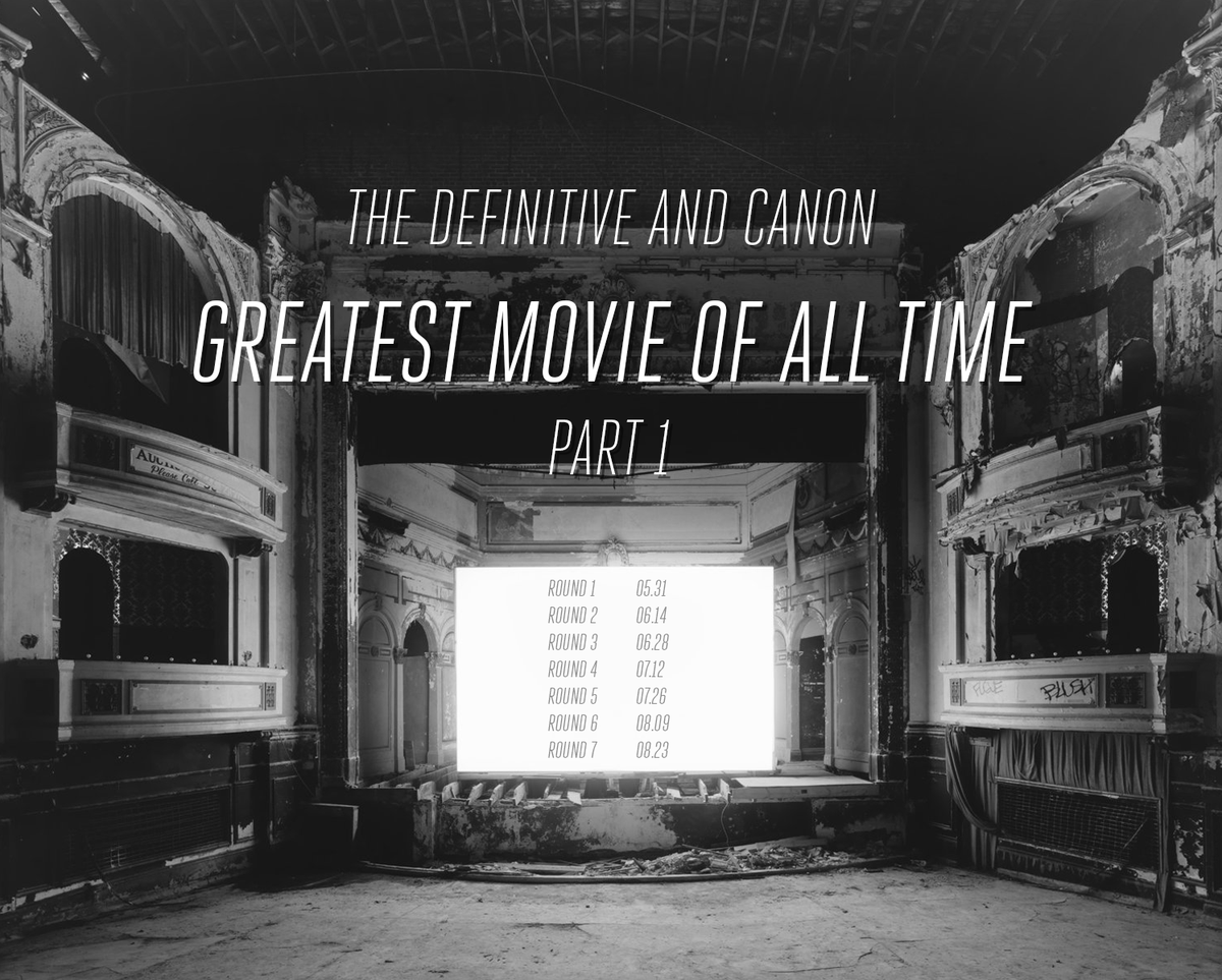 THE GREATEST MOVIE OF ALL TIMEPART 1Begins tomorrow! All matchups will always be linked below, so check the replies to this tweet for the latest.Each round will be as follows:     Wk 1 | Wk 2Sun - 40s&Earlier | 60sMon - 80s | 00sTues - 50s | 70sWed - 90s | 10s