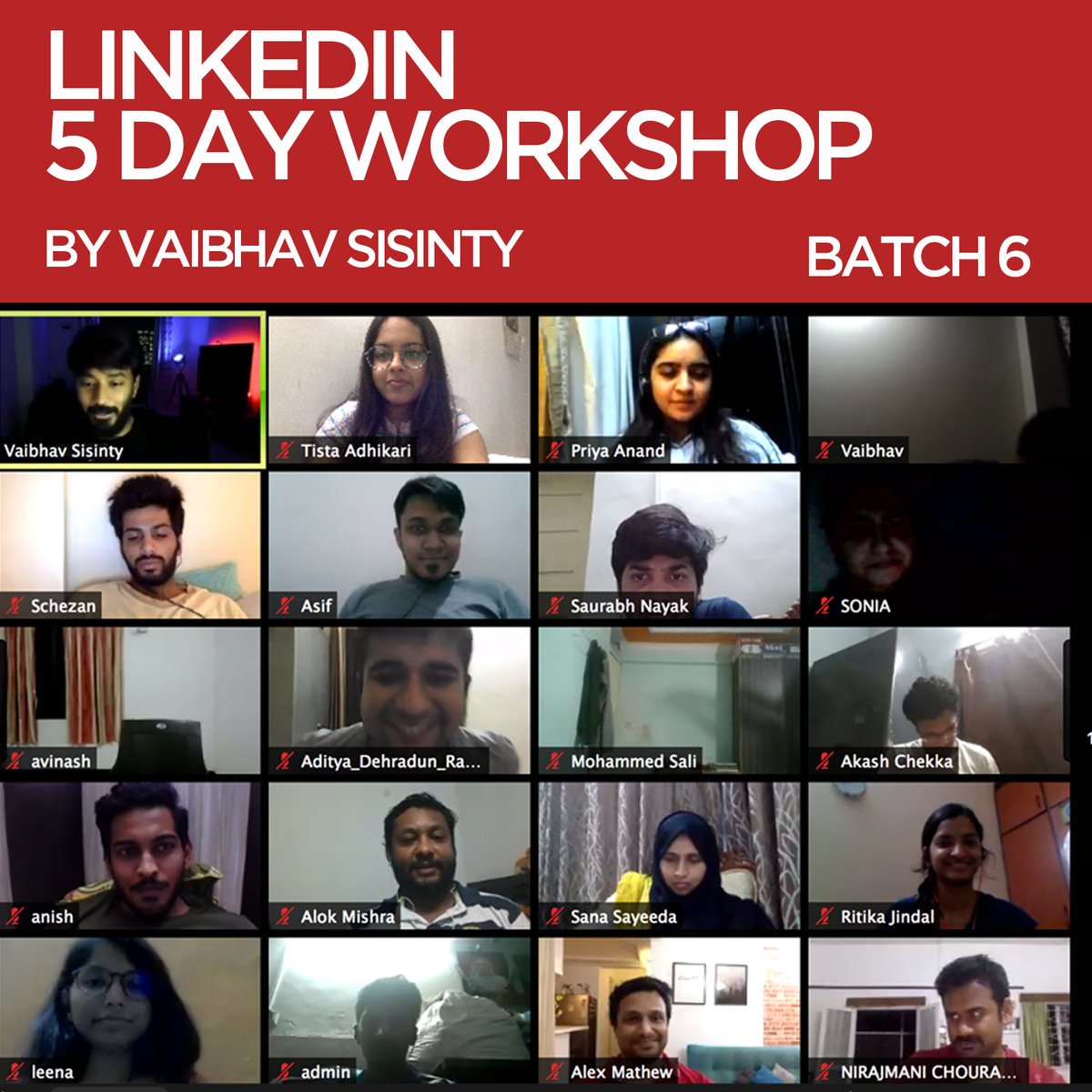 tista_adhikari's tweet image. Attending 5 Day LinkedIn workshop by Vaibhav Sisinty
sisinty.com/B6

#VaibhavSisinty #LinkedInBatch6 #LinkedIn5DayWorksho