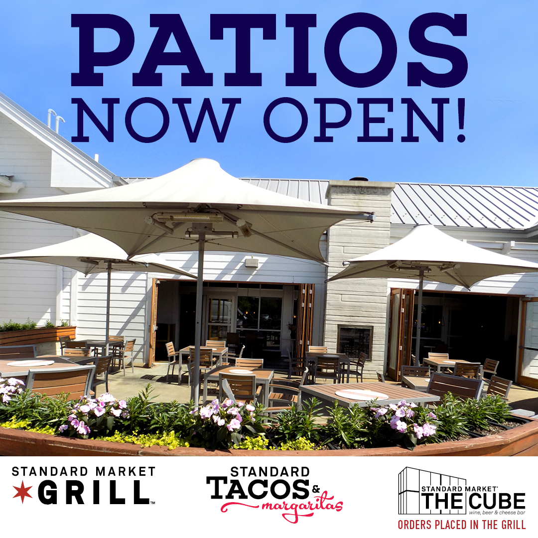 StandardMarket's tweet image. We are saving a seat for you—Spend your Saturday dining with us! #standardmarket #standardmkgrill #standardtacos #saturday #weekend #westmont #dining #patio #patiolife #patios #summer #reopening #wereback #waitingforyou