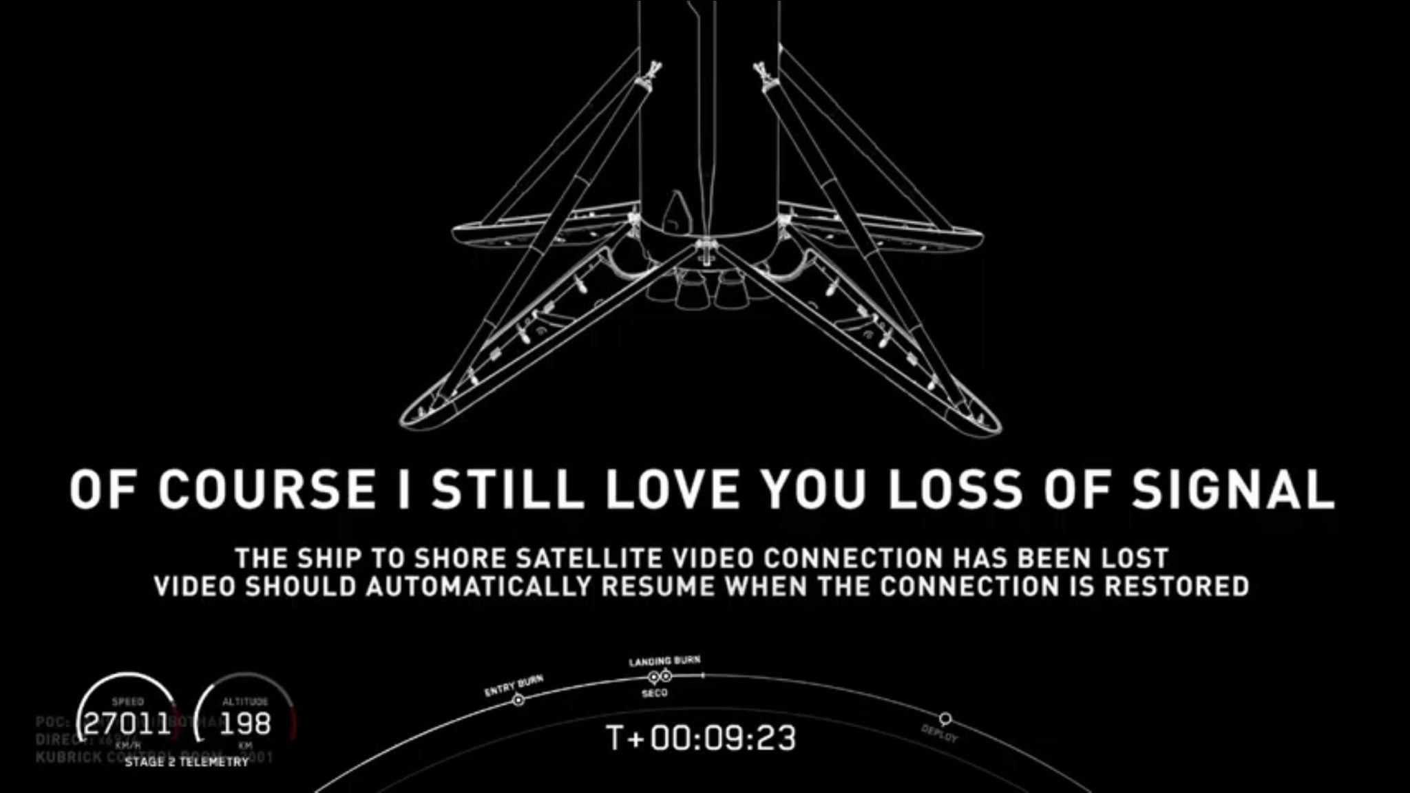 チビスケgo スペースxの垂直着陸するブースターを回収する船の名前もかっこいいの です もちろん今もきみを愛してる号 なのです もうひとつの回収船は 指示をよく読め号 T Co Be2dk3ivg7 Twitter