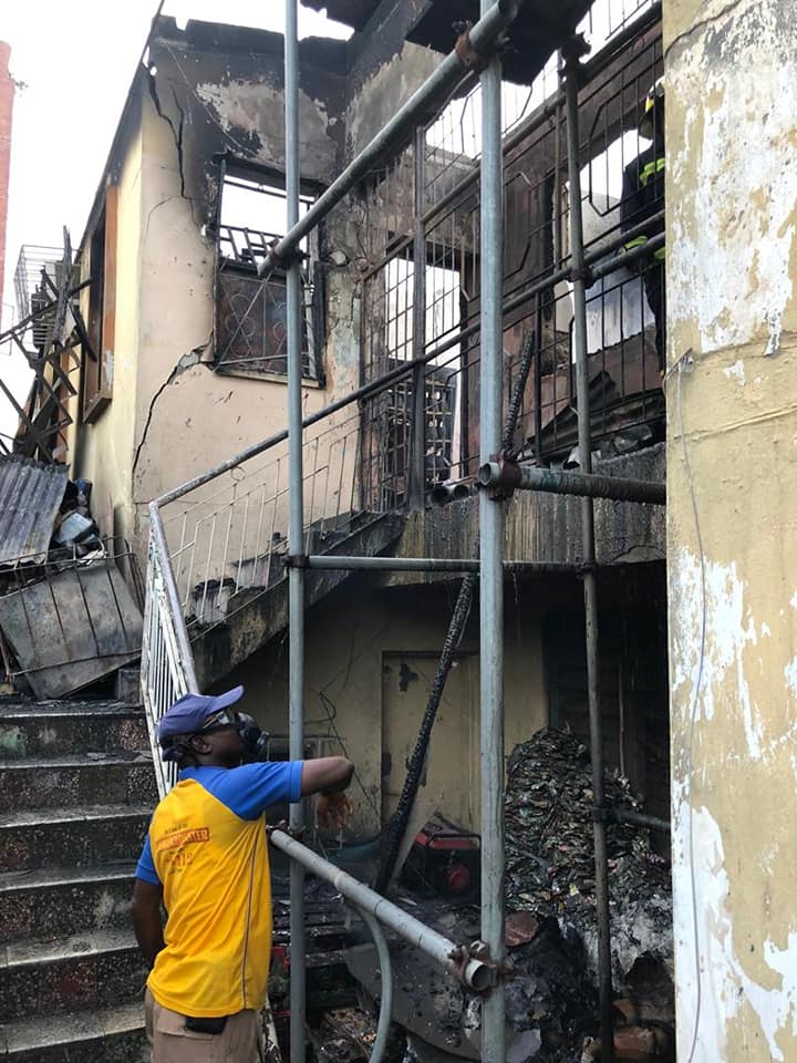 followlasema's tweet photo. ..., Post Disaster Assessment conducted by the Agency’s Officials revealed that the fire started from a large storage room in the affected storey building where Auto paints (Tinner) were stored.
DG/CEO LASEMA
Dr. Olufemi Damilola Oke-Osanyintolu
30th May, 2020
#Call767/112 https://t.co/dShwIoB7uz